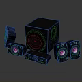 High Quality Home Audio System With Subwoofer Satellite Speakers And Control Panel