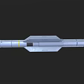 Modern Silver Military Missile Weapon With Warhead Aerodynamic Body And Tail Fins