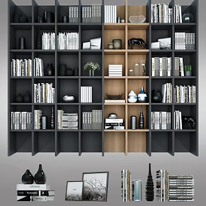 Modern Bookshelf 3d model