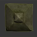 Stone Birdhouse With Pointed Top And Square Base For Outdoor Garden
