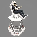 Industrial Safety Testing Equipment With Mannequin On Metal Frame Seat Structure