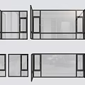 Modern Floor to Ceiling Windows with Multiple Opening Configurations for Bright Room Interiors 3d model