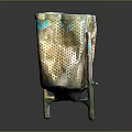 Sturdy Metal Kitchen Grater With Perforated Surface And Stand Base