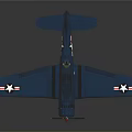 Vintage Blue Biplane Featuring Star Insignia On Wings And Propeller Design