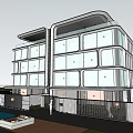 Modern Duplex Villa With Glass Facade Swimming Pool And Outdoor Design
