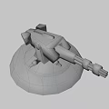 Futuristic Mechanical Device With Metallic Circular Base And Blue Glowing Lights