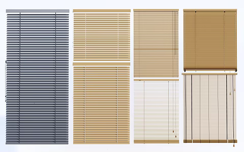 Modern venetian blinds aluminum blinds 3d model