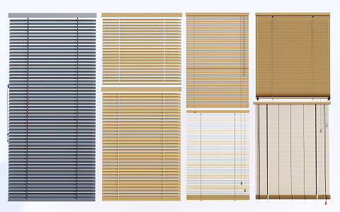 Modern venetian blinds aluminum blinds 3d model