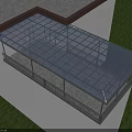 Outdoor Metal Frame Terrace Canopy with Transparent Roof and Railing for Sunshade Use