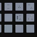 White Switch Panels With Various Functional Designs And Socket Options