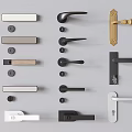 Modern Various Door Handles With Different Metal Gold Black And White Designs