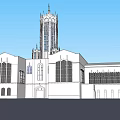 Historic Gothic Architecture With Tall Tower And Pointed Windows Exterior Design