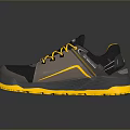 Durable Breathable Work Safety Shoes With Non Slip Sole And Yellow Accents