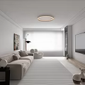 Bright Modern Minimalist Living And Dining Room Interior With Comfortable Soft Sofa And Elegant Decor
