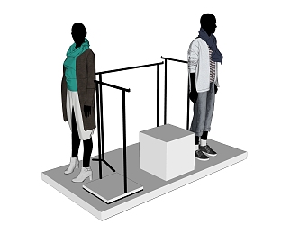 Modern Model Clothing Model Station 3d model