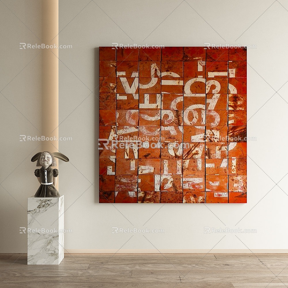 modern decorative painting 3d model