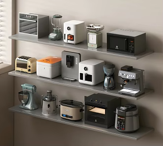 Household Appliances Combination Kitchen Appliances Oven Microwave Oven Coffee Machine Water Dispenser 3d model