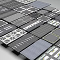 Various Floor Design Samples With Different Patterns And Material Options 3d model