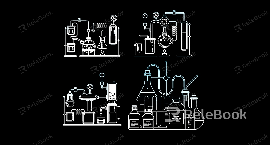 Chemical Symbol Icon Silhouette model