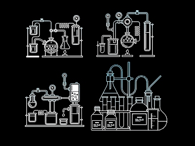 Chemical Symbol Icon Silhouette model