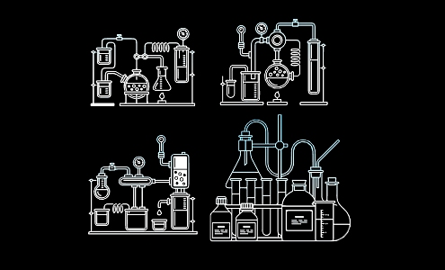 Chemical Symbol Icon Silhouette 3d model