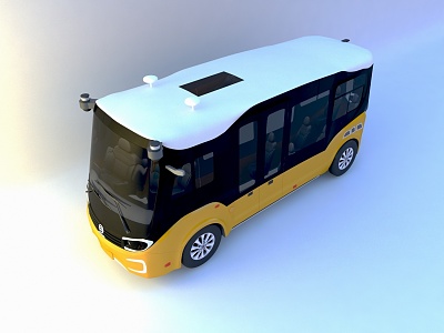 minibus electric car 3d model