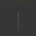 Medieval Sword With Red Hilt Silver Blade And Cross Guard Design