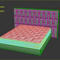 Gray Tufted Headboard Bed With Sleep Balance Mattress And Modern Design