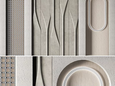 Modern Room Divider Designs With Geometric Patterns Textured Surfaces And Shapes 3d model