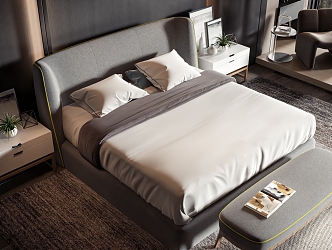 Style Commodity Bed 3d model