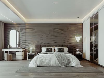 Modern Bedroom Premium Grey Bedroom model