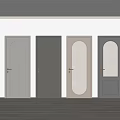 Modern Swing Doors With Various Designs Color Options Glass Panels And Golden Handles