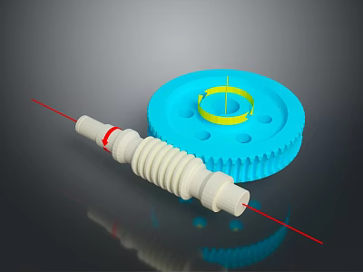 Air Conditioner Air Outlet 3D Model Featuring Blue Circular Component Yellow Ring And White Spiral 3d model
