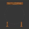 Wooden Console Table With Lower Shelf And Sturdy Legs For Home Interior Design