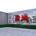 Enclosing activity display wall 3d model