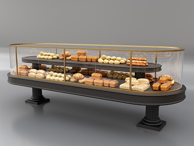 Bread Cabinet Bread Display Cabinet European-style Bread Cabinet 3d model