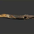 Orange And Brown Slender Lizard With Long Tail On Black Background