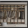 Modern Glass Door Wardrobe Interior With Hanging Clothes Built in Lighting And Shoe Storage
