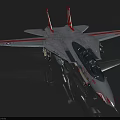White And Red Fighter Jet Model With Modern Sleek Design And Open Cockpit