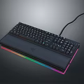 Ergonomic Gaming Keyboard with RGB Backlit and Wrist Rest for Computer Gamers