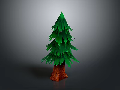 3D Rendered Tree With Green Leafy Canopy And Brown Textured Trunk Isolated On Gray Background 3d model