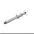 LUCH Missile White Body With Fins Military Weapon Aerodynamic Design Structure