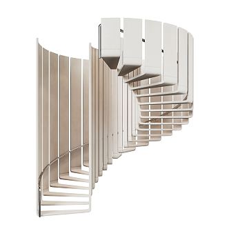 modern revolving staircase 3d model