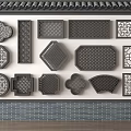 Chinese-style openwork window pane lattice 3d model