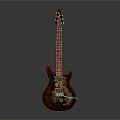 Electric Guitar With Wooden Body Mahogany Neck And Chrome Pickups