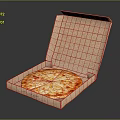 Open Brown Cardboard Pizza Box With Freshly Baked Cheese Pizza Inside