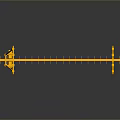 Sturdy Yellow Industrial Crane Structure With Horizontal Beam Supports And Reflective Surface