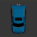 Metallic Blue Modified Compact Car With Rear Spoiler Sporty Body And Alloy Wheels