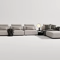 Modern corner sofa multiplayer sofa 3d model