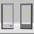 Car Window Glass Components With Black Frames Green Lines And Pink Indicators
